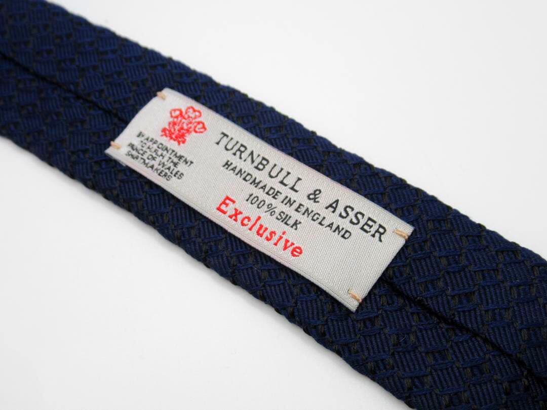 TURNBULL&ASSER ネクタイ ジオメトリック ネイビー 美品 シルク