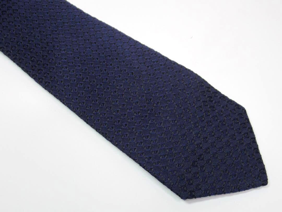 TURNBULL&ASSER ネクタイ ジオメトリック ネイビー 美品 シルク