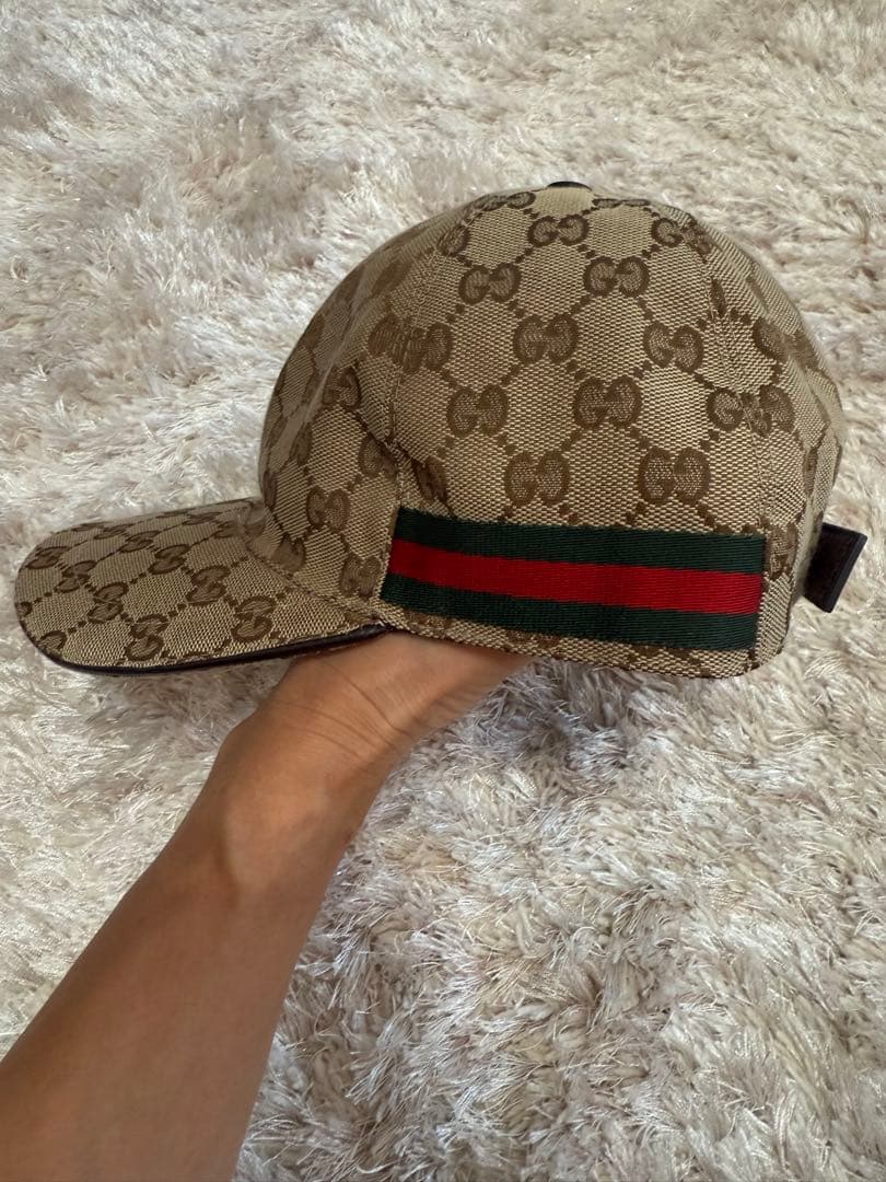 N*様 GUCCI ウェブ ストライプ付き GGキャンバス ベースボールキャップ