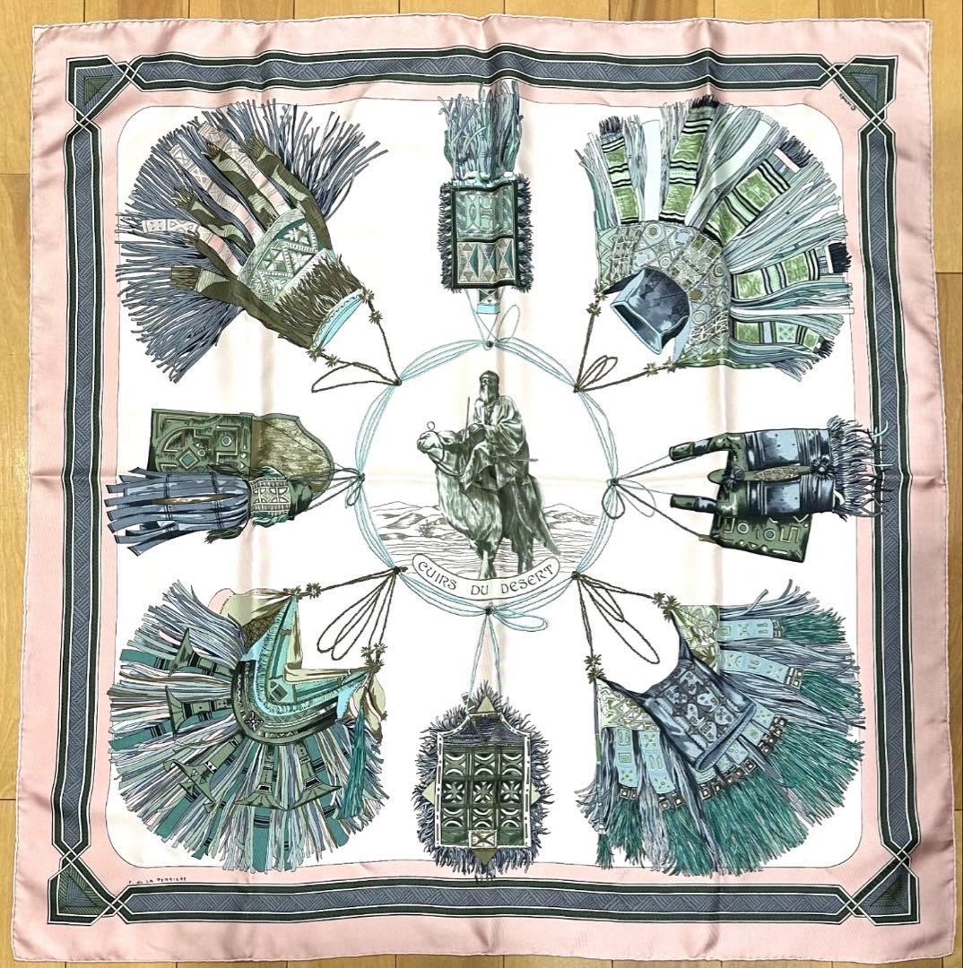 エルメス HERMES カレ 90 CUIRS DU DESERT 砂漠の首飾り