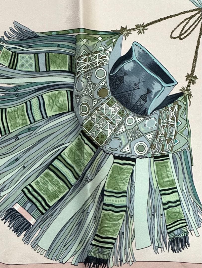 エルメス HERMES カレ 90 CUIRS DU DESERT 砂漠の首飾り