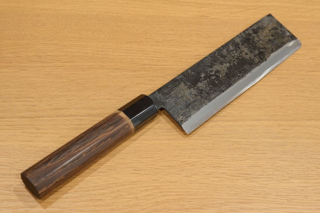 安保製 菜切包丁 180mm 片刃右仕様