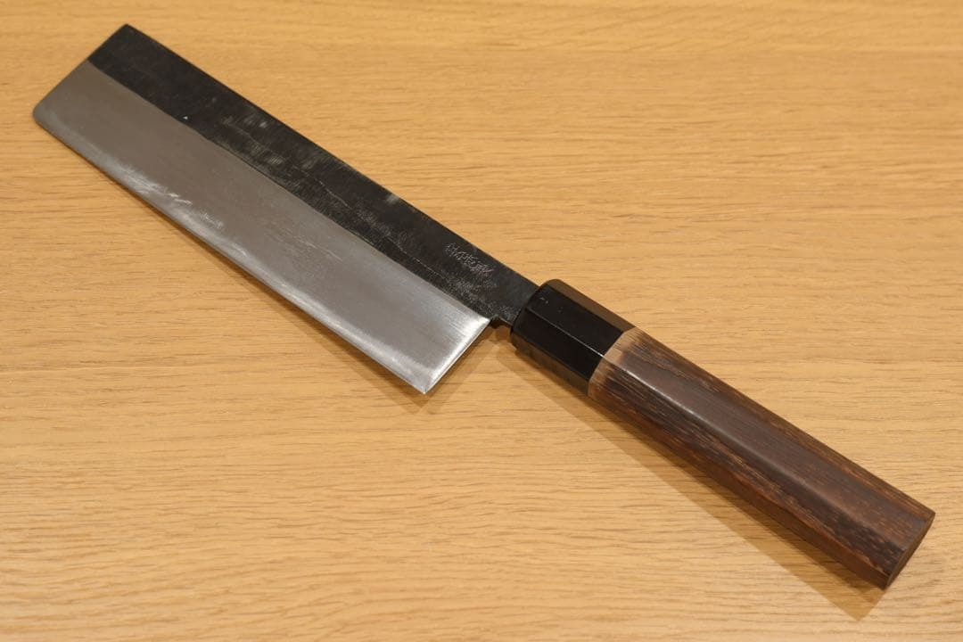 安保製 菜切包丁 180mm 片刃右仕様