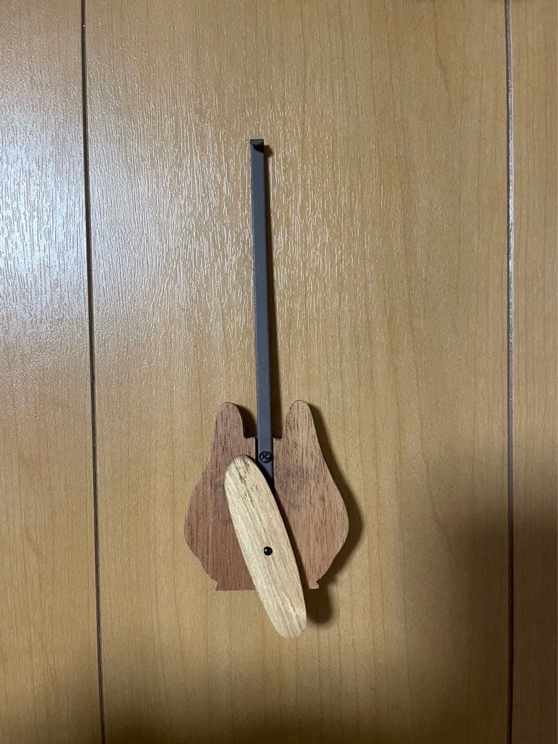 ジブリ　ねこバス手作り木製柱時計