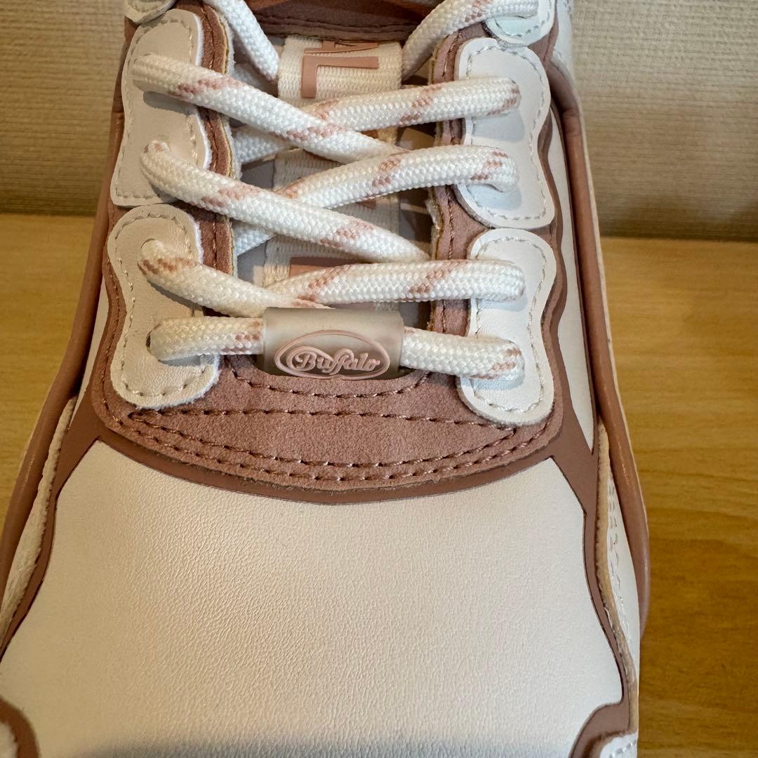 【EU39】 Buffalo 厚底 ROSE/WHITE 正規品・新品未使用