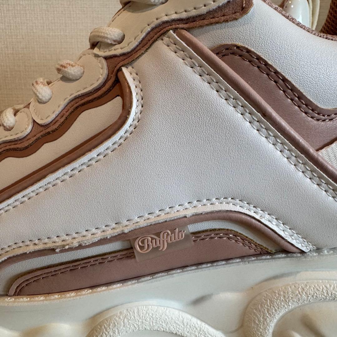 【EU39】 Buffalo 厚底 ROSE/WHITE 正規品・新品未使用