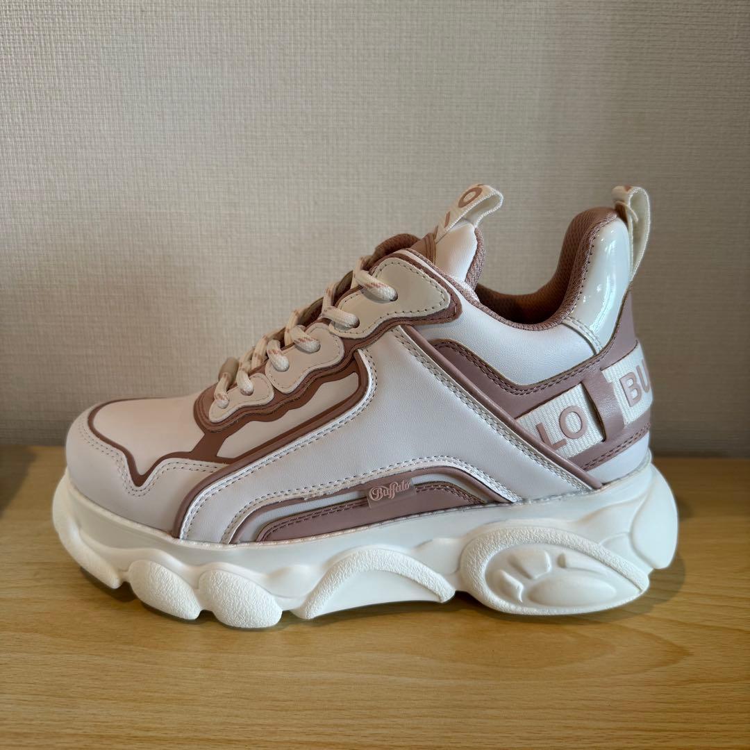 【EU39】 Buffalo 厚底 ROSE/WHITE 正規品・新品未使用