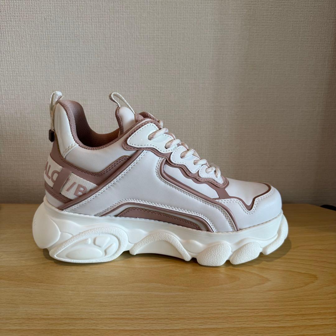 【EU39】 Buffalo 厚底 ROSE/WHITE 正規品・新品未使用