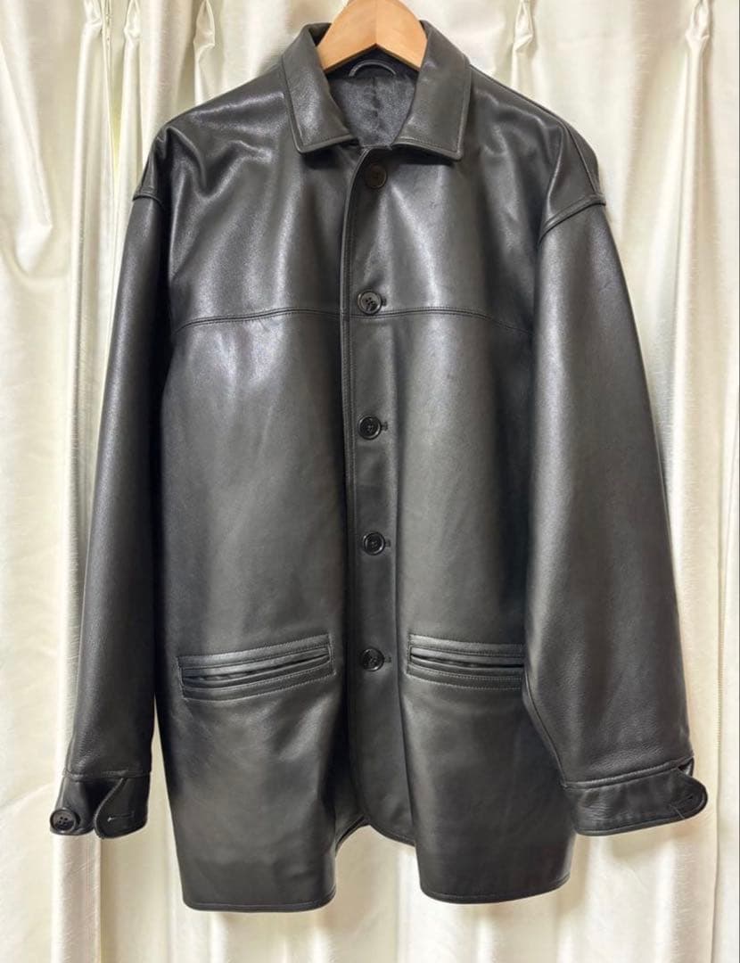 BEAMS ブラックレザー ジャケット M