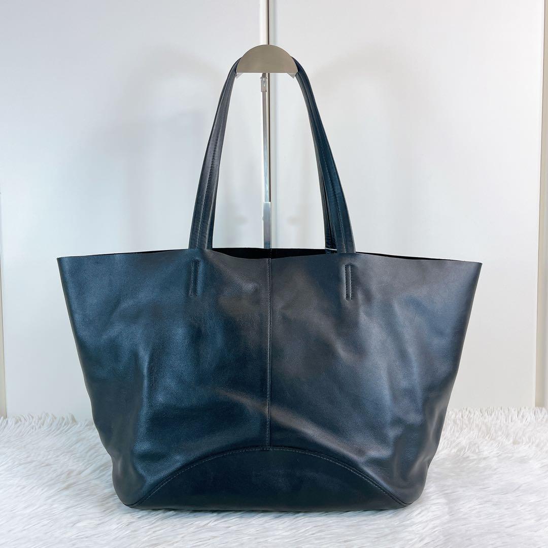 WAKO MANACO トートバッグ ミディアム　レザーバッグ　ブラック