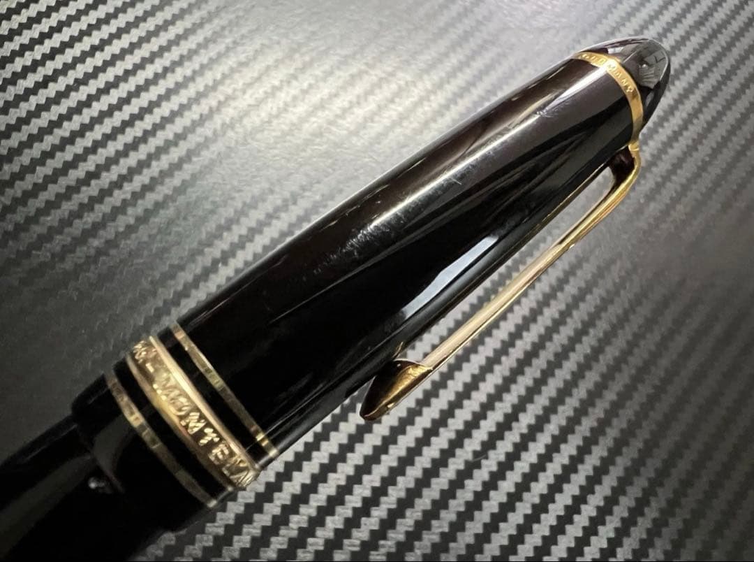 モンブラン 美品 146 14C 全金 EF 万年筆 ブラック ゴールド
