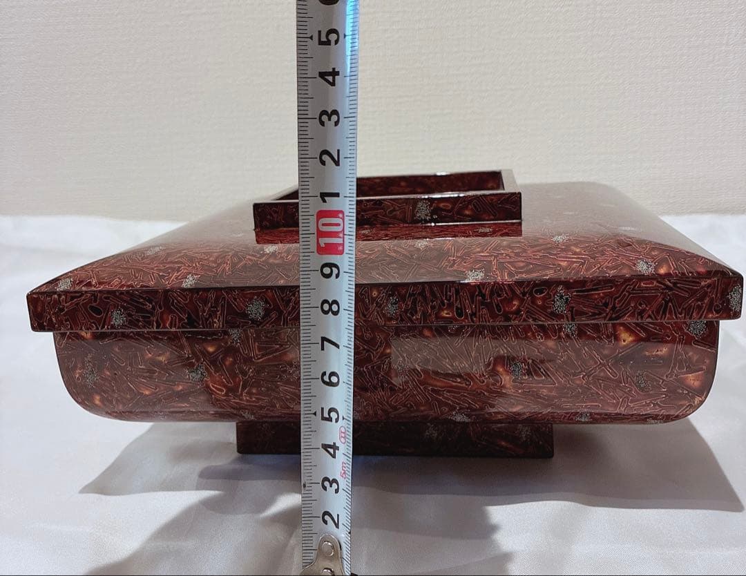 アンティーク品(明治)1段 若狭塗り お重 蓋付き