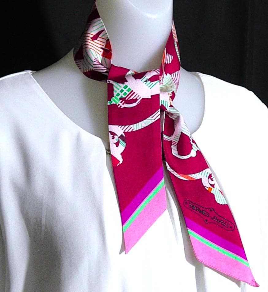 HERMES エルメス　スカーフ　ツイリー　D314