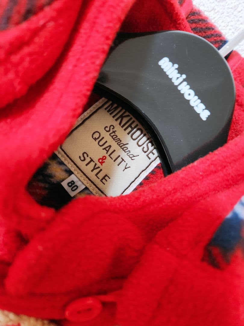 MIKI HOUSE　ダッフルコート　レッド　ベビー
