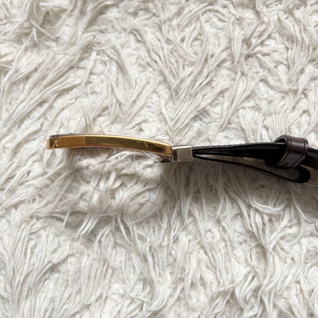 美品　Cartier サントス　リバーシブルベルト　シルバーバックル　黒　茶