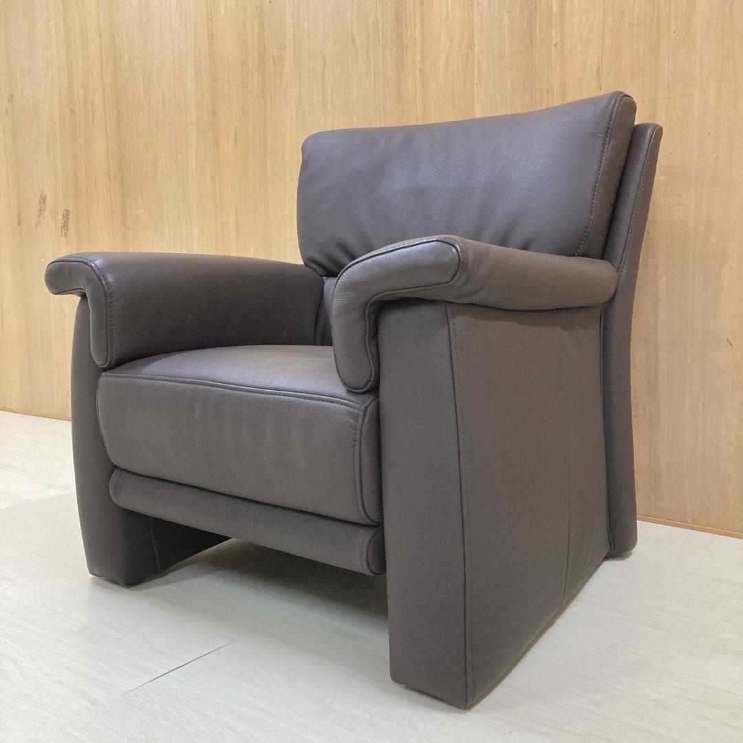 IDC大塚家具 ヒモラ himolla 総革　1人掛けソファ シングルソファ B