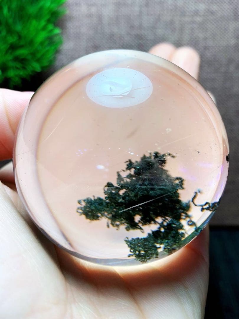 ⭐︎【極上品】天然 グリーンガーデン クォーツ 置物 57.3mm