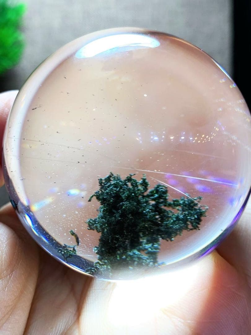 ⭐︎【極上品】天然 グリーンガーデン クォーツ 置物 57.3mm