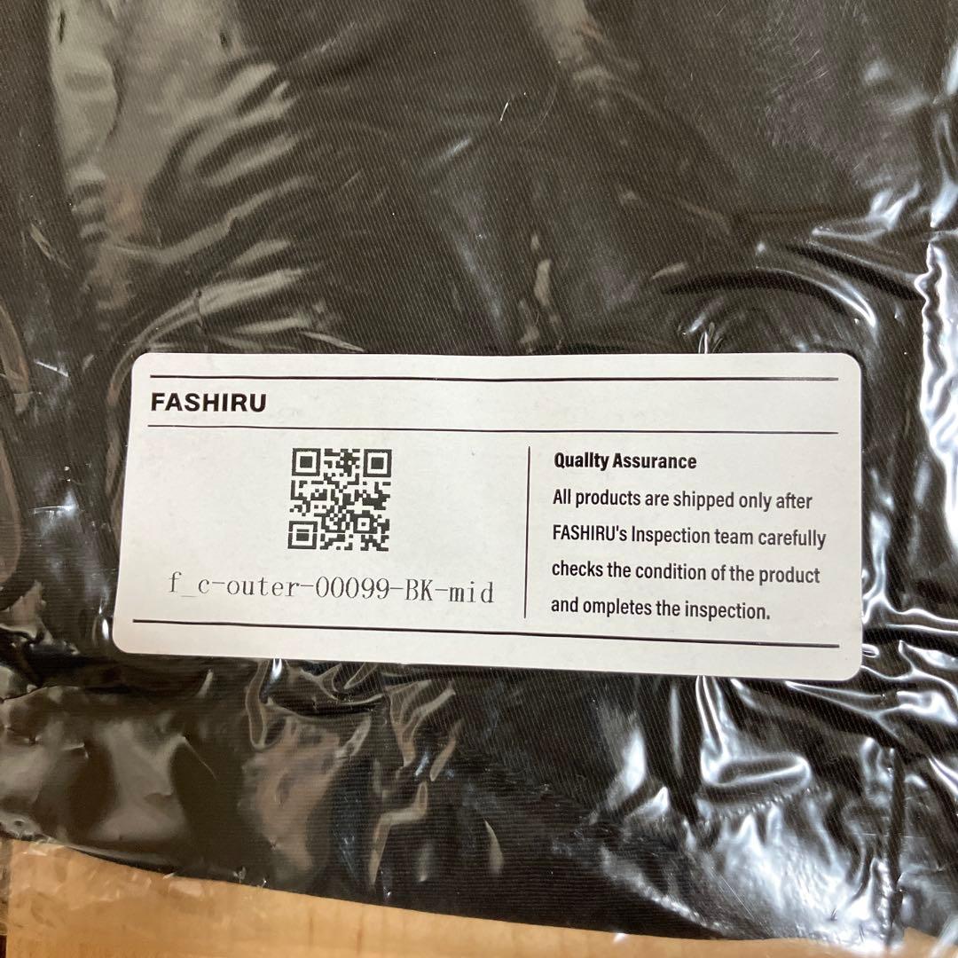 FASHIRU ファシル　ステンカラーコート　ブラック　ミドル丈