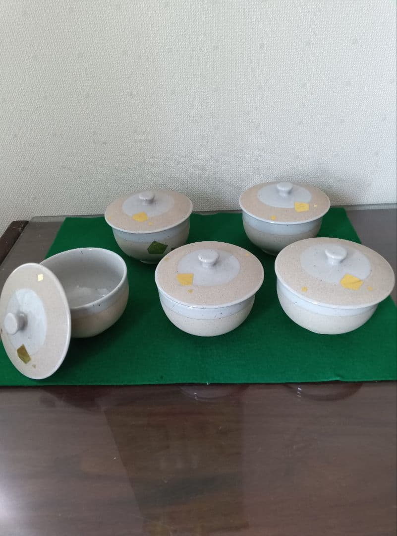 九谷焼 吉右衛門窯 金箔ちらし5客セット