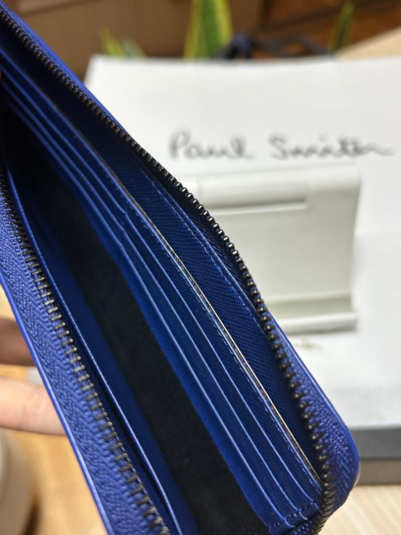 Paul Smith ブルー L字ファスナー式 長財布 美品