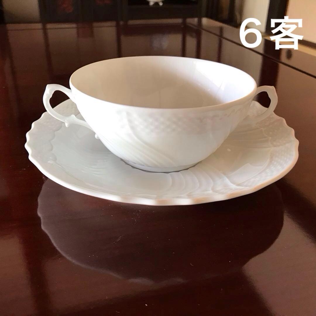 新品　ジノリ　スープカップ&ソーサー　6客