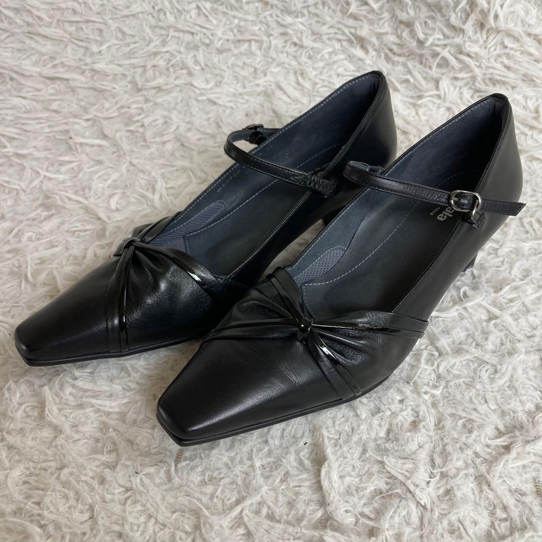 未使用品 pedala ペダラ ストラップ パンプス 23.0 EE 本革