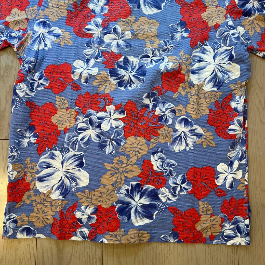 ETROメンズ花柄アロハ半袖ポロシャツ M美品