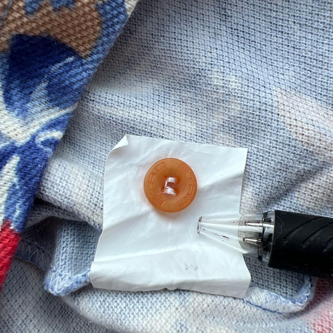 ETROメンズ花柄アロハ半袖ポロシャツ M美品