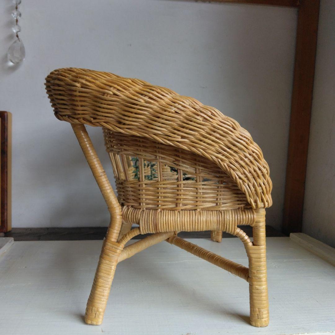 ミニ籐 椅子 チェア インテリア　雑貨　コレクション昭和レトロ