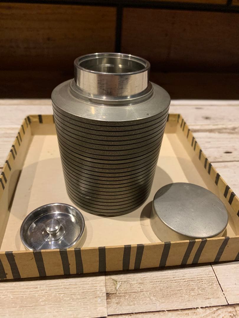 乾茂號造　煎茶道具　茶入 煎茶道具　錫製　茶入