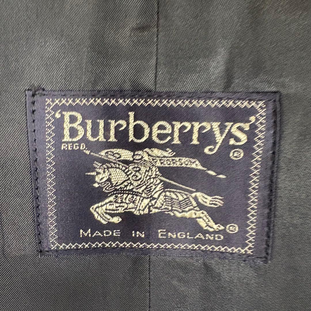 バーバリー　カシミヤ 100% BURBERRY バルカラー　コート　52 紺色