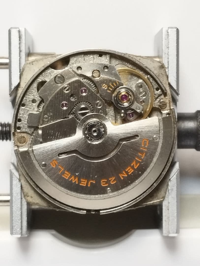 【昭和国産腕時計】シチズン　キングローター23石 自動巻き　角型　文字版変更