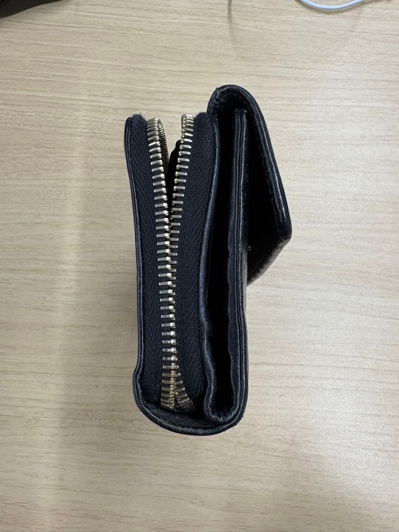 GUCCI レザー長財布 GGパターン 黒