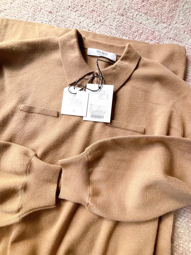 【新品】ハーリップトゥ Serene Collared Knit Dress