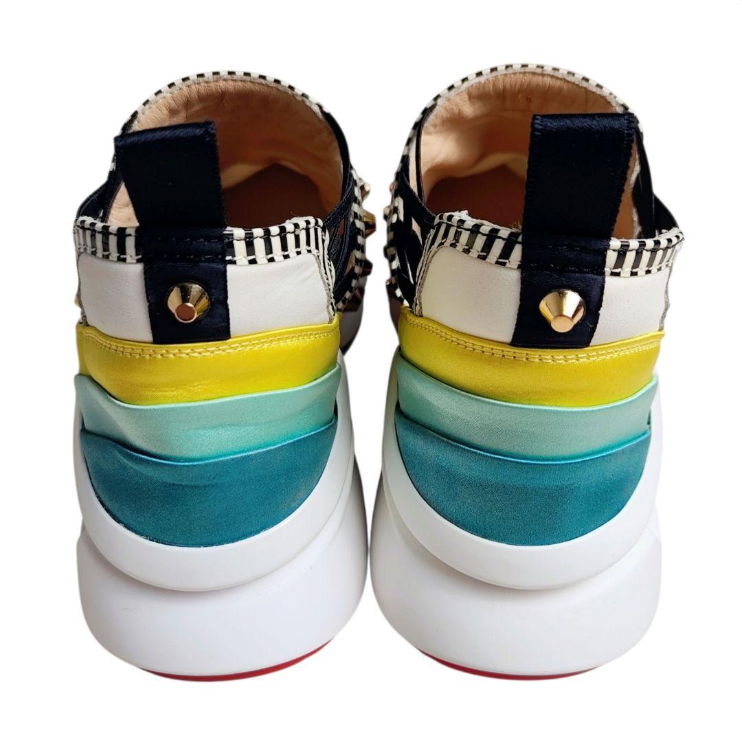 クリスチャンルブタン 123 RUN FLAT 厚底 ロックスタッズ スニーカー