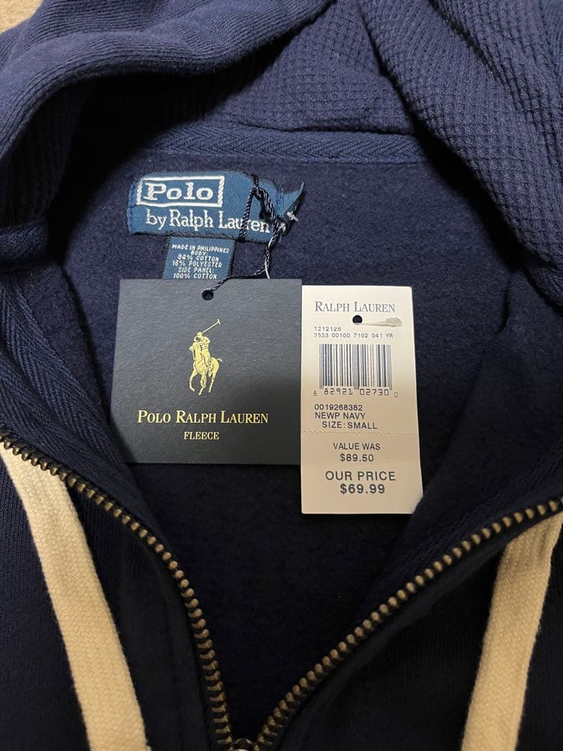 【新品タグ付き】 90s Polo Ralph Lauren ジップパーカー