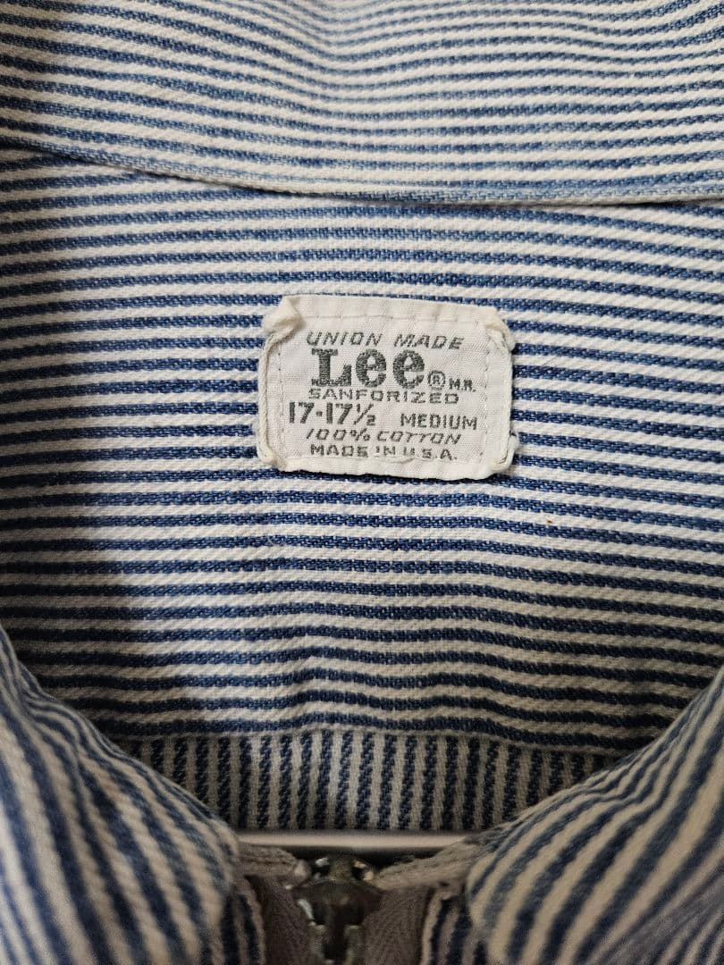 ロ*イ様 60年代 “Lee” ヒッコリーハーフジップシャツ
