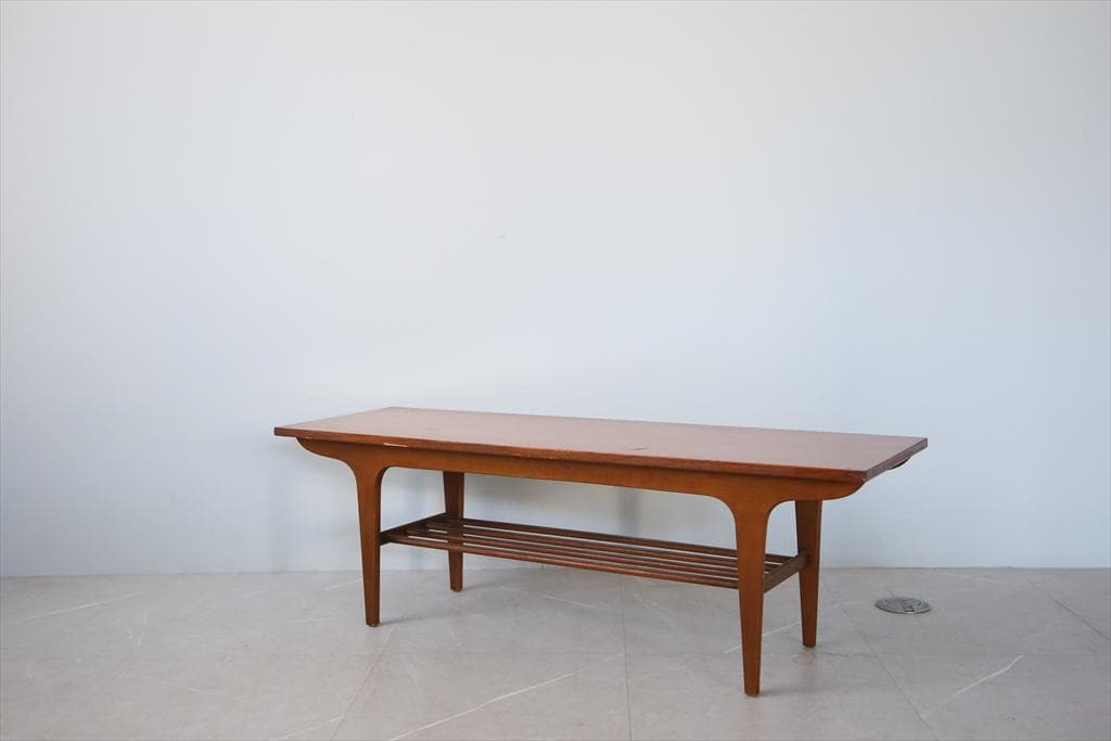 英国アンティークチーク古木コーヒーテーブル/木製机/ローテーブル(91-101)