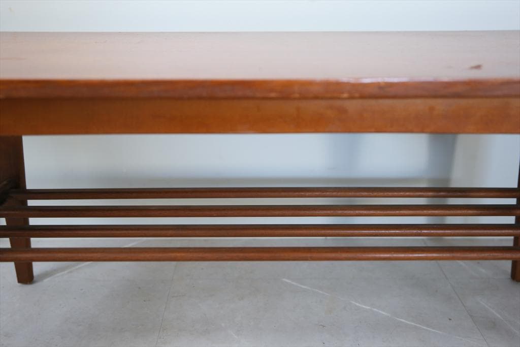 英国アンティークチーク古木コーヒーテーブル/木製机/ローテーブル(91-101)