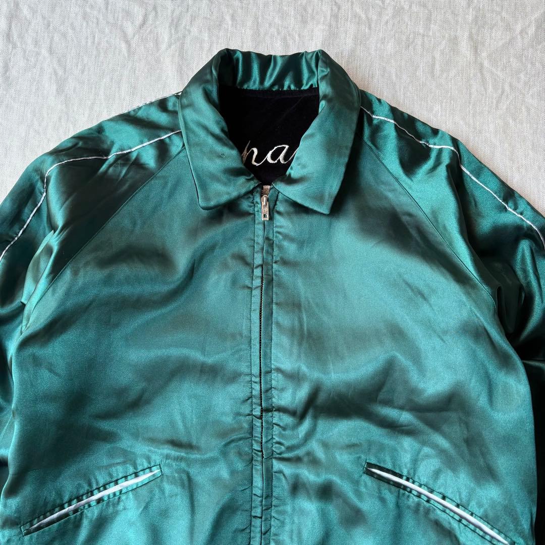 美品 テイラー東洋 襟付き リバーシブル 別珍 スカジャン 鷲&龍×無地マップ