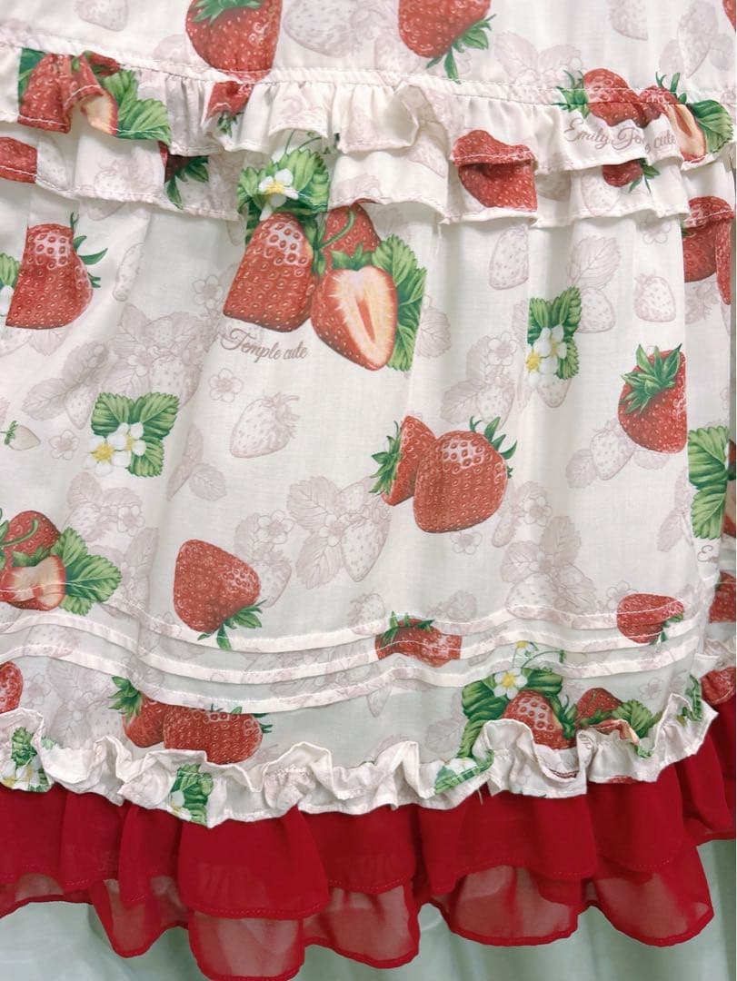 エミリーテンプルキュート　ストロベリーアニバーサリードレス　アイボリー（M）