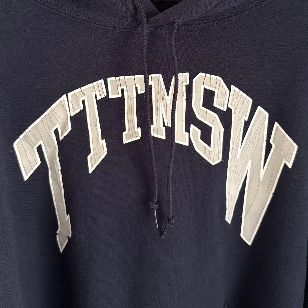 TTTMSW college LOGO hoodie Mサイズ ネイビー