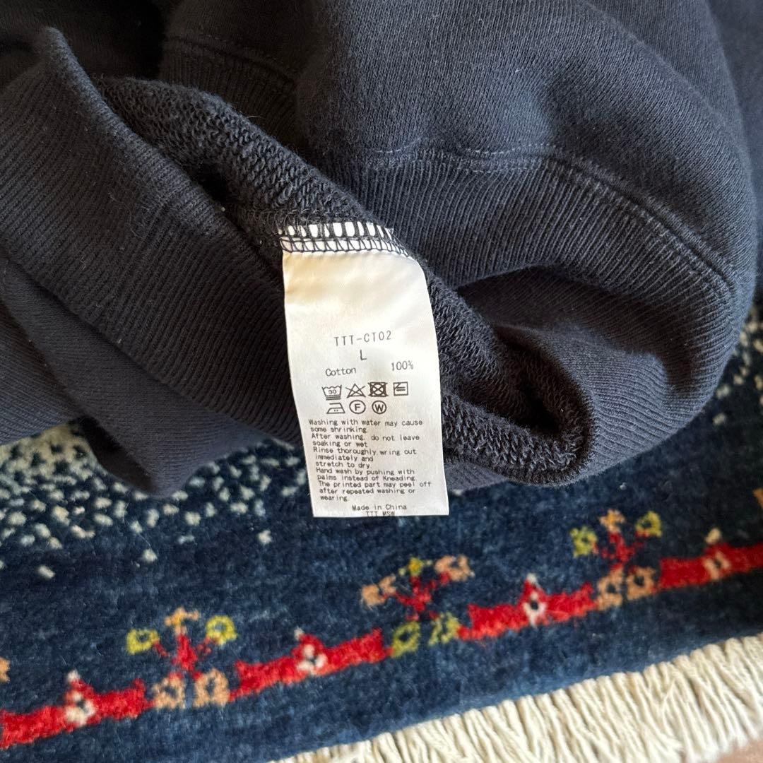 TTTMSW college LOGO hoodie Mサイズ ネイビー