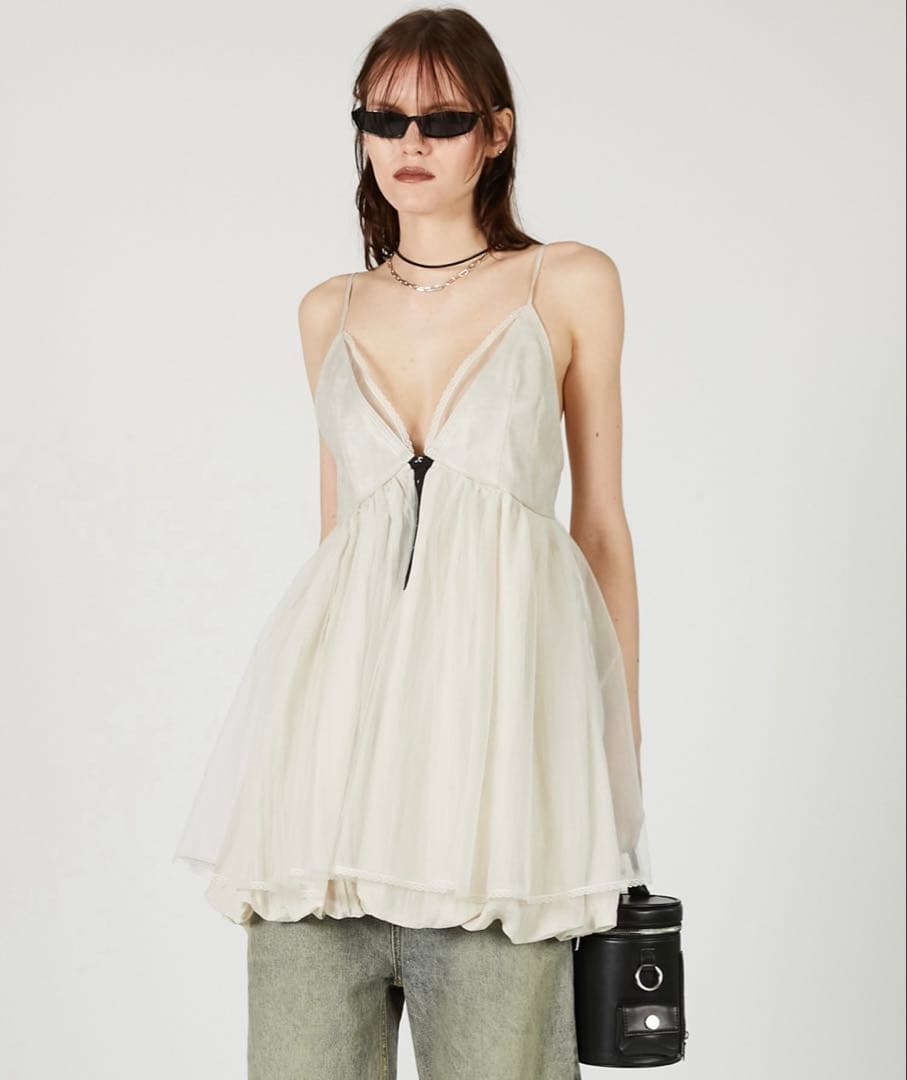 トップス PRANK PROJECT Leather Combi Tunic