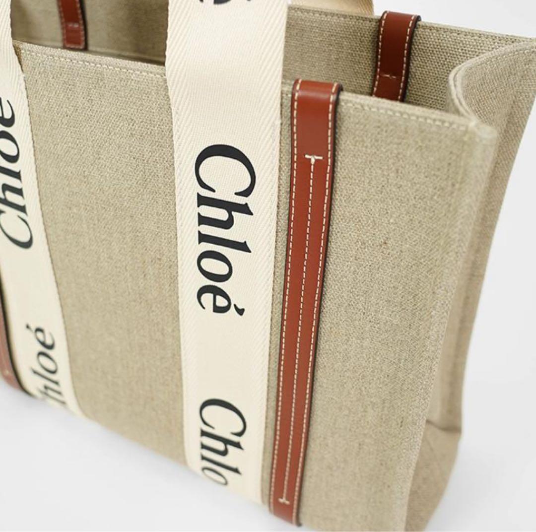 Chloe トートバッグ WOODY ブラウン CHC22AS383I2690U