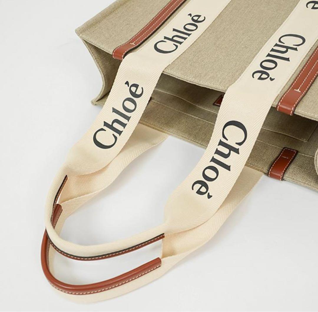 Chloe トートバッグ WOODY ブラウン CHC22AS383I2690U