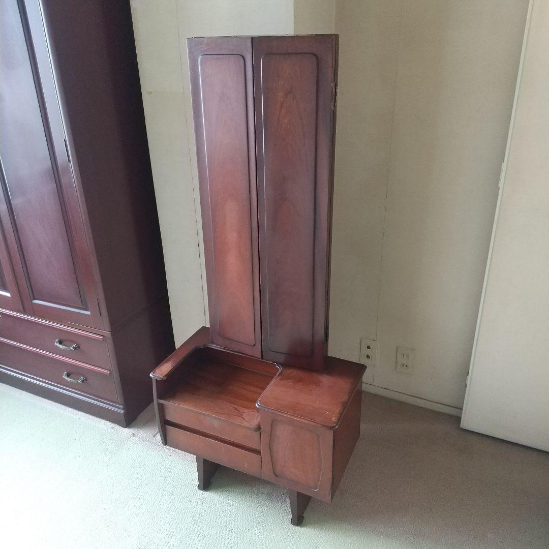 匿名・送料込 三面鏡 鏡台 ドレッサー 昭和レトロ アンティーク　姿見