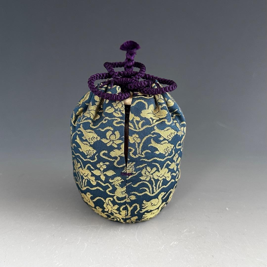 茶道具　備前焼　茶入　小西陶古　共箱　仕服付　濃茶器　茶会　茶事　陶芸