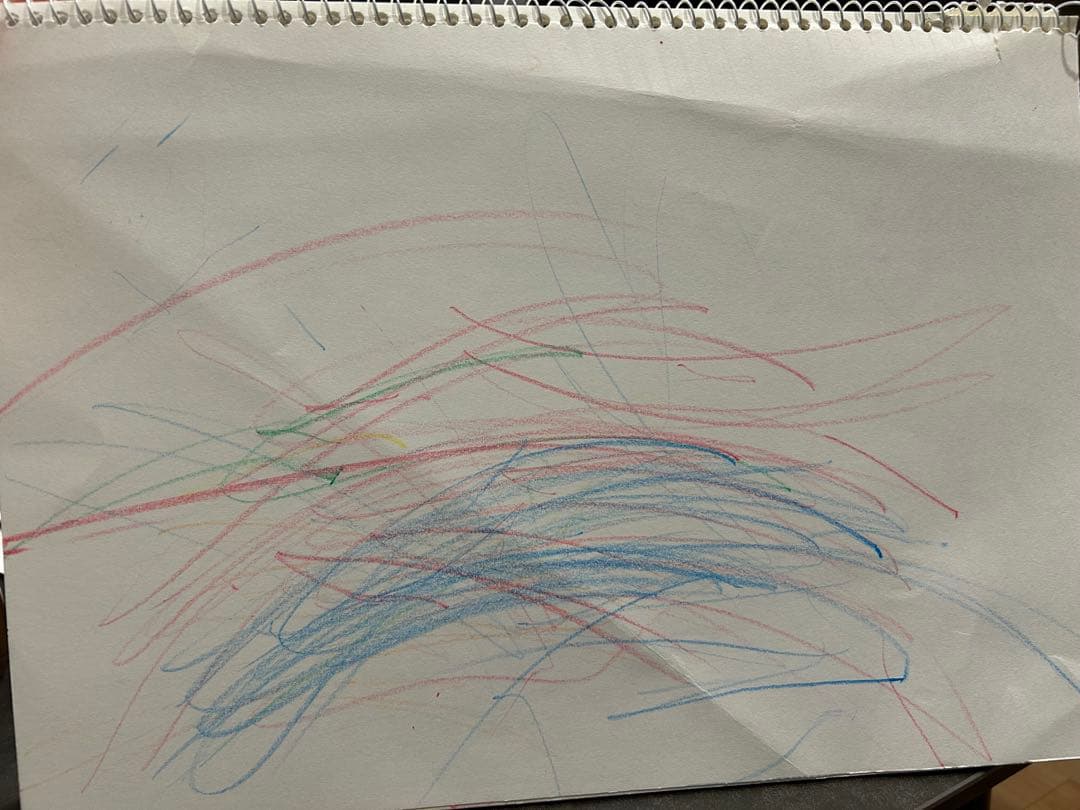 手描きアート作品 クレヨン使用 (1歳児)